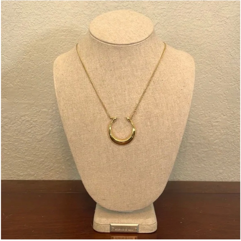 STELLA & DOT gold crescent necklace